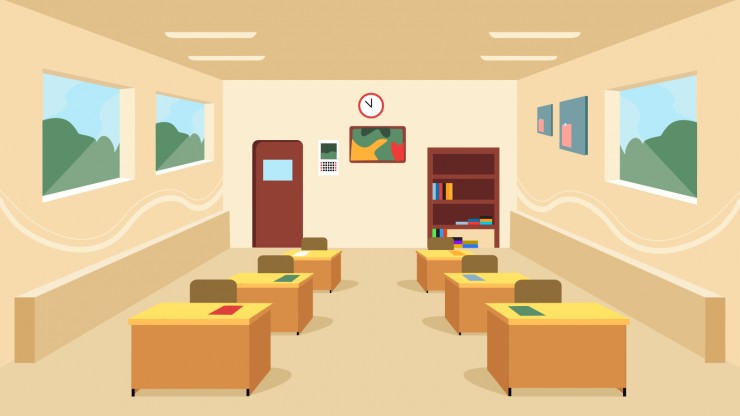 Plantilla de presentación Fondos escolares para aulas virtuales