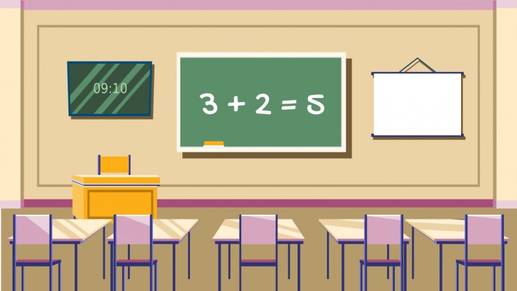 Plantilla de presentación Fondos escolares para aulas virtuales