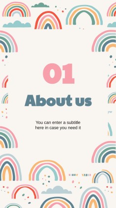 Boho Regenbogen Stil Marketing Plan Präsentationsvorlage