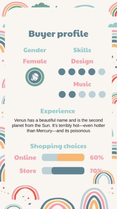 Boho Regenbogen Stil Marketing Plan Präsentationsvorlage