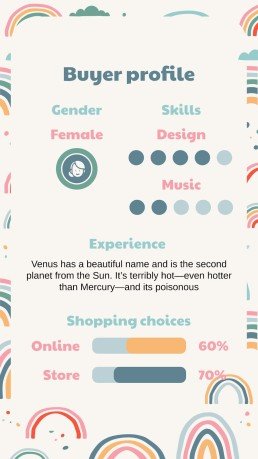 Boho Regenbogen Stil Marketing Plan Präsentationsvorlage