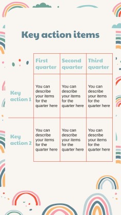 Boho Regenbogen Stil Marketing Plan Präsentationsvorlage