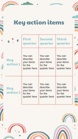 Boho Regenbogen Stil Marketing Plan Präsentationsvorlage