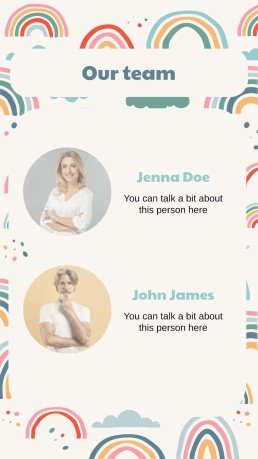 Boho Regenbogen Stil Marketing Plan Präsentationsvorlage