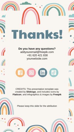 Boho Regenbogen Stil Marketing Plan Präsentationsvorlage