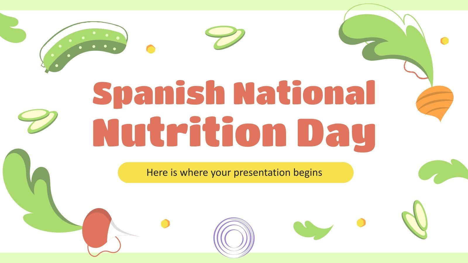 Journée nationale espagnole de la nutrition Modèles de présentation