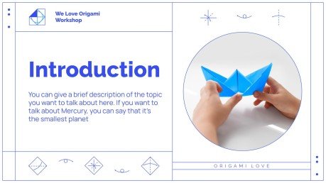 We Love Origami Workshop presentation template 