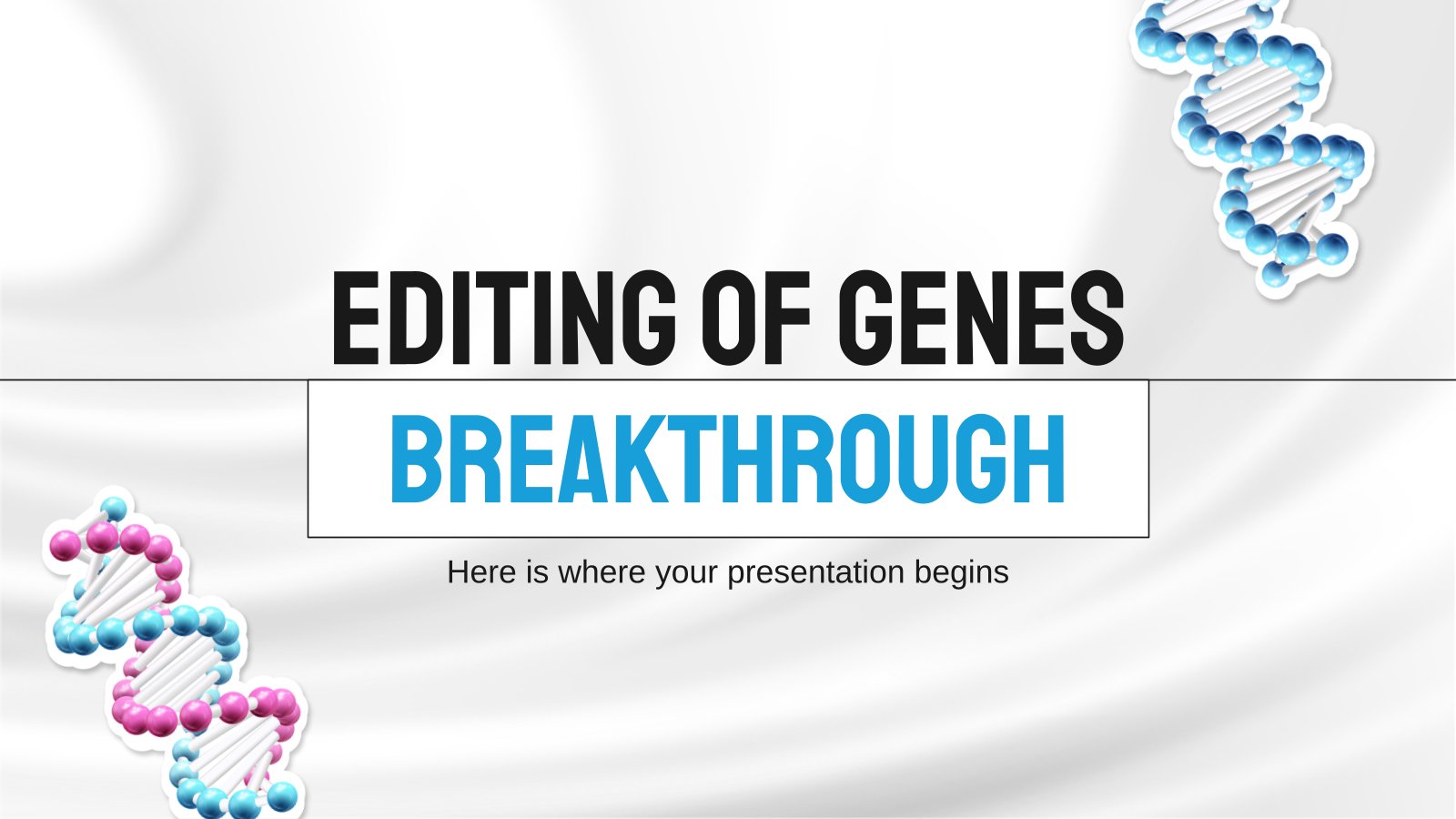 Editing of Genes Breakthrough presentation template 