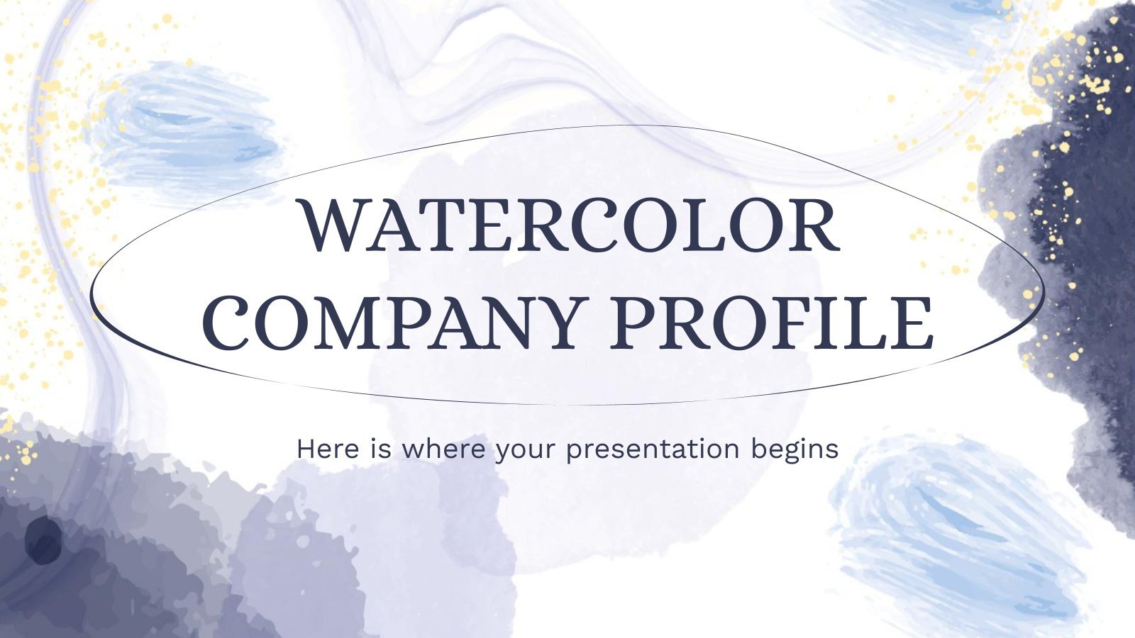 Watercolor Company Profile presentation template 