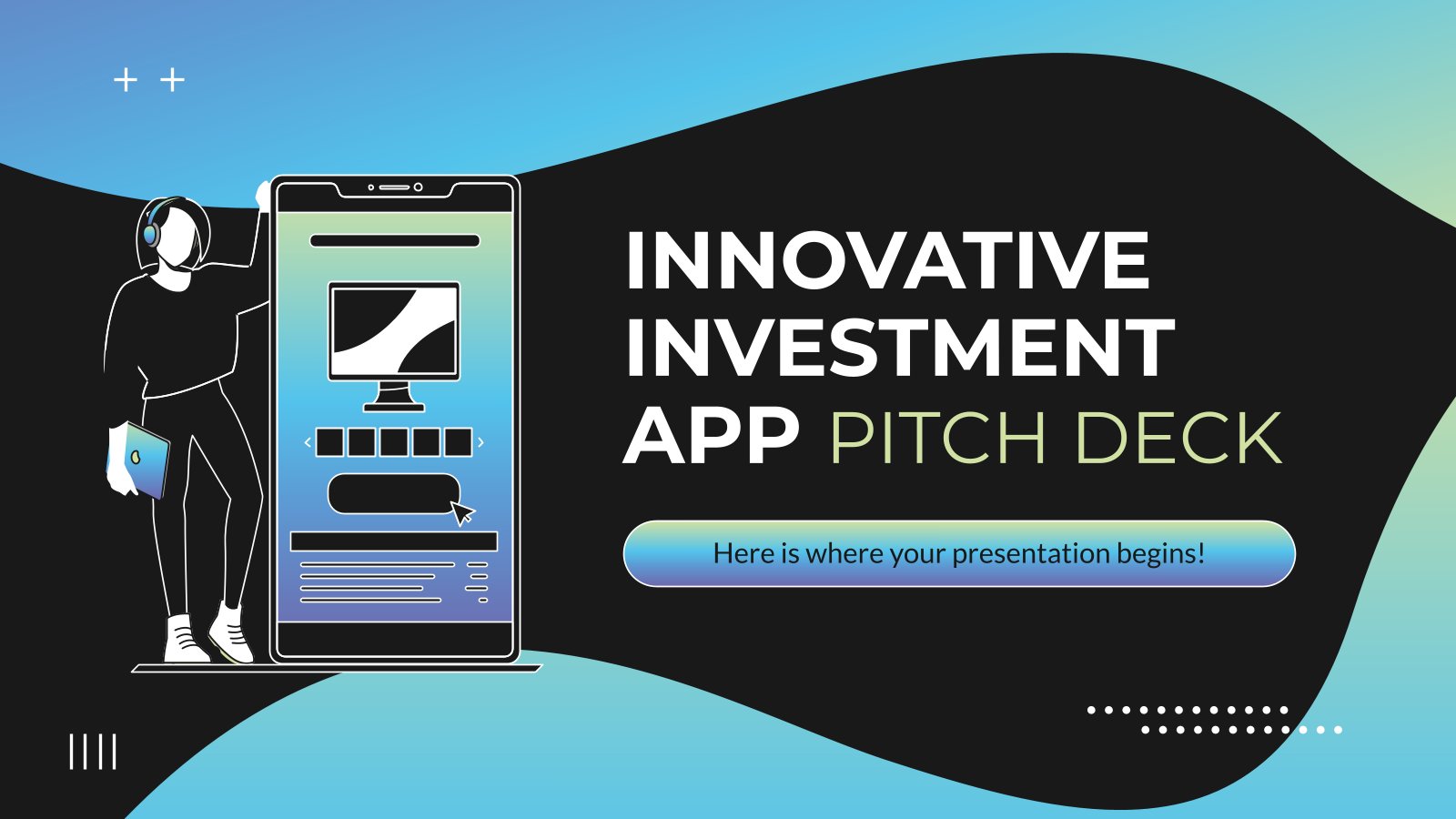 Innovatives Investment App Pitch Deck Präsentationsvorlage