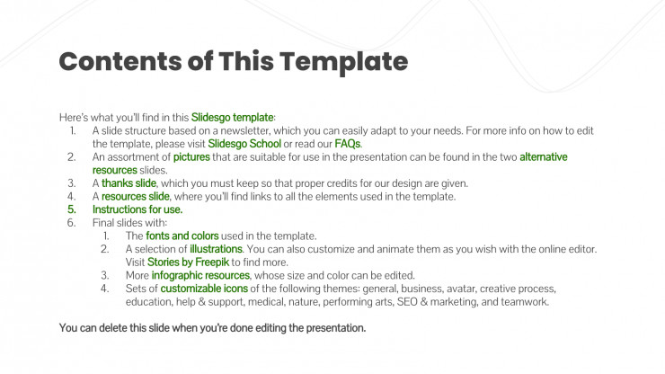 Nutrition Newsletter presentation template