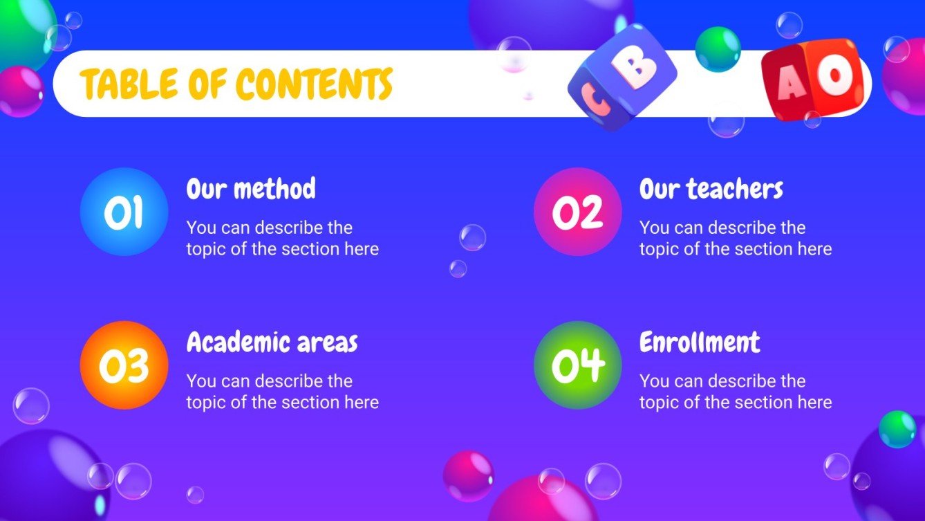 Play & Learn Center Google Slides & PowerPoint