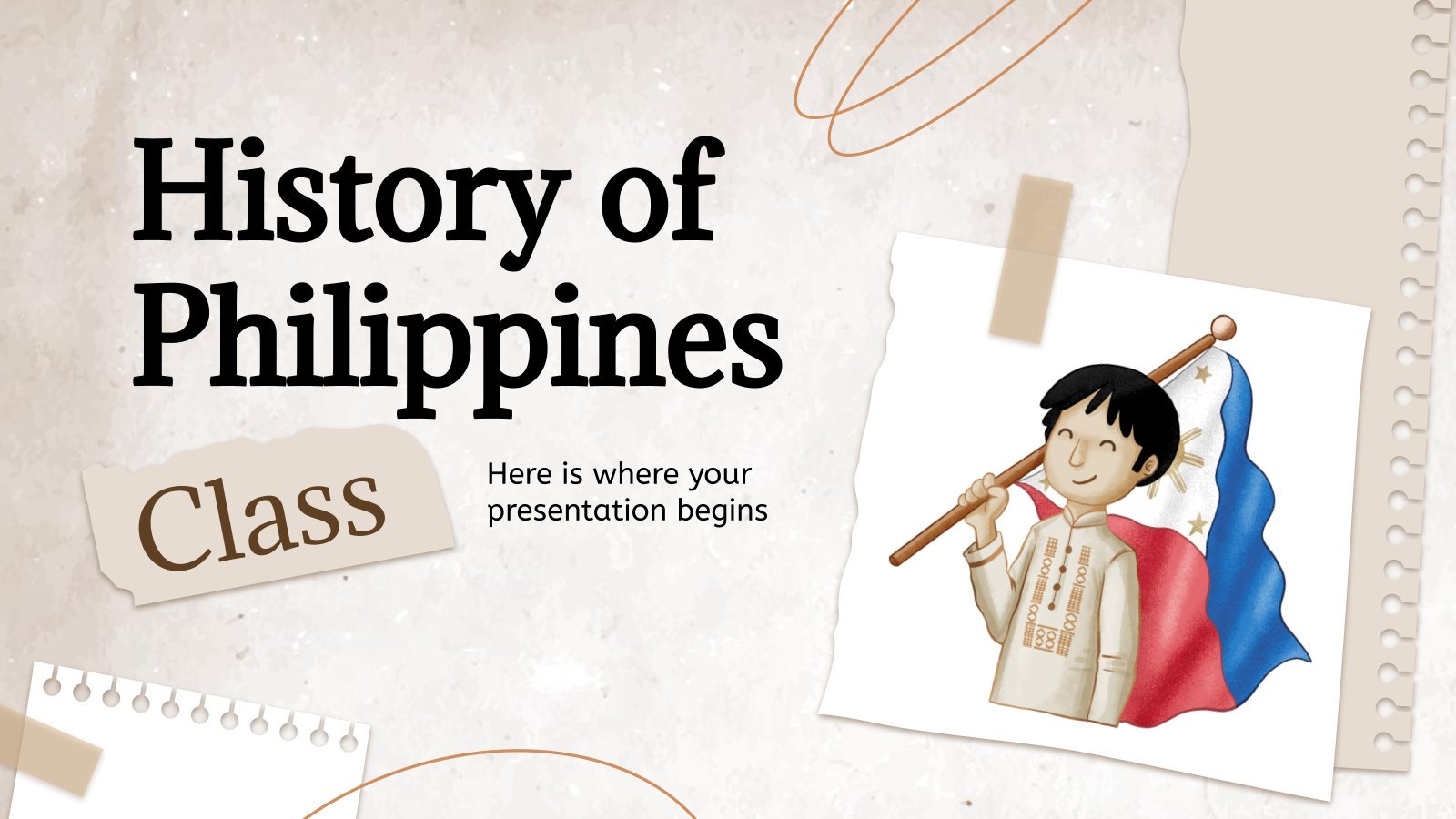 Plantilla de presentación Clase sobre la historia de las Filipinas