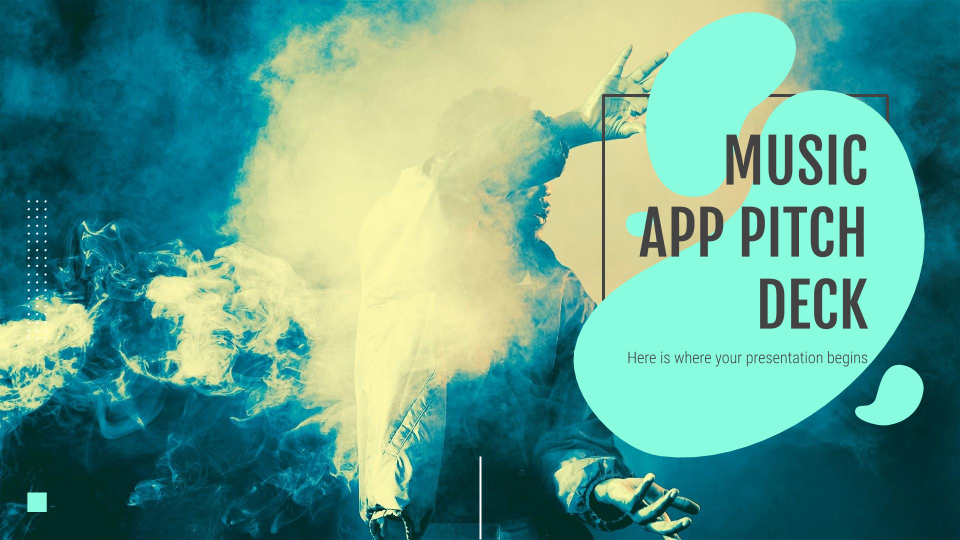 Music App Pitch Deck presentation template 