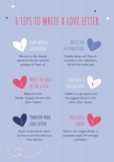 Plantilla de presentación Cartas de amor coloridas