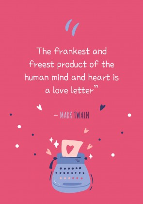 Plantilla de presentación Cartas de amor coloridas