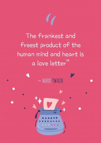 Plantilla de presentación Cartas de amor coloridas