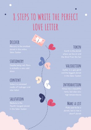 Plantilla de presentación Cartas de amor coloridas