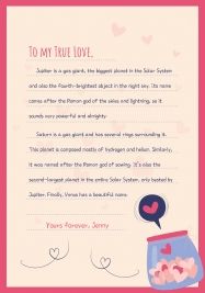 Plantilla de presentación Cartas de amor coloridas