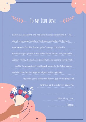 Plantilla de presentación Cartas de amor coloridas