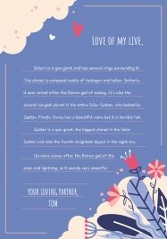 Plantilla de presentación Cartas de amor coloridas