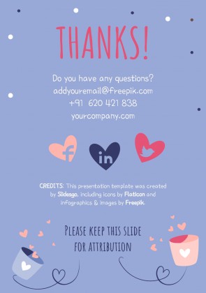 Plantilla de presentación Cartas de amor coloridas