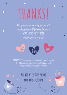 Plantilla de presentación Cartas de amor coloridas