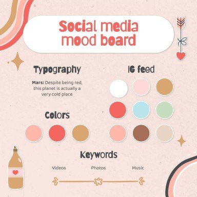 Modelo de apresentação Planejador fofo de mídias sociais para marcas