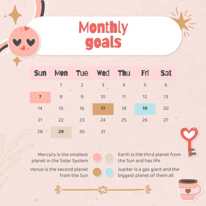 Modelo de apresentação Planejador fofo de mídias sociais para marcas