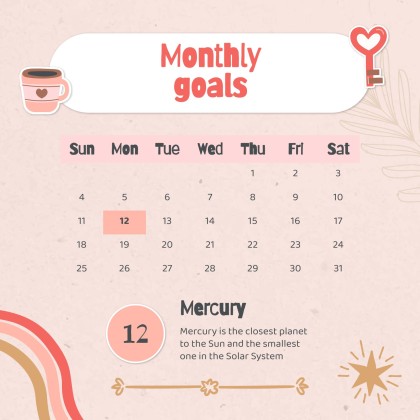 Modelo de apresentação Planejador fofo de mídias sociais para marcas