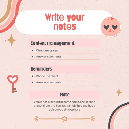 Modelo de apresentação Planejador fofo de mídias sociais para marcas