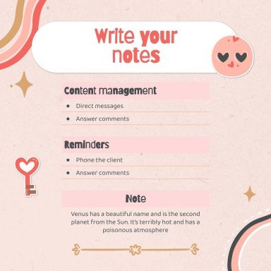 Modelo de apresentação Planejador fofo de mídias sociais para marcas