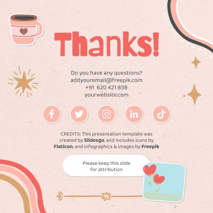 Modelo de apresentação Planejador fofo de mídias sociais para marcas