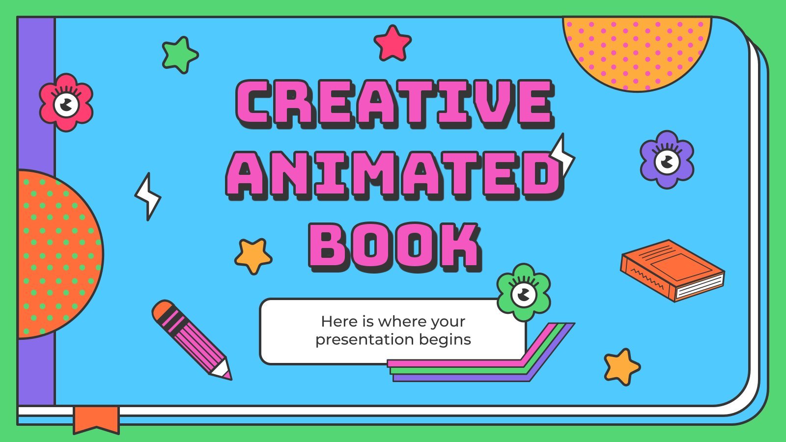 Creative Animated Book presentation template 