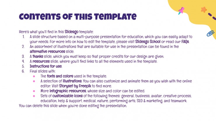 Cool Melly Daily Activities presentation template