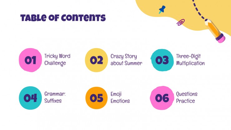 Cool Melly Daily Activities presentation template