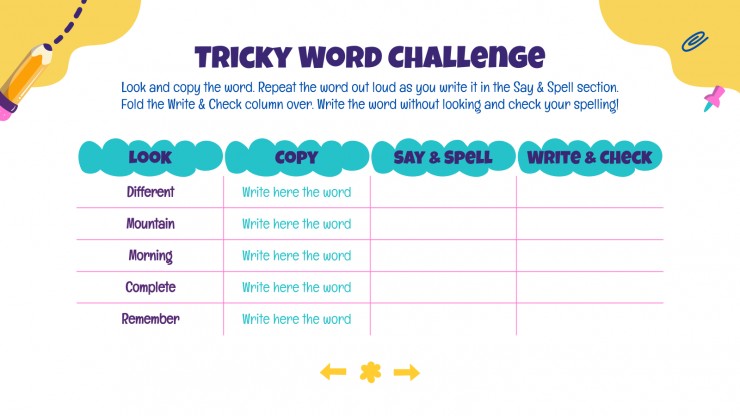 Cool Melly Daily Activities presentation template