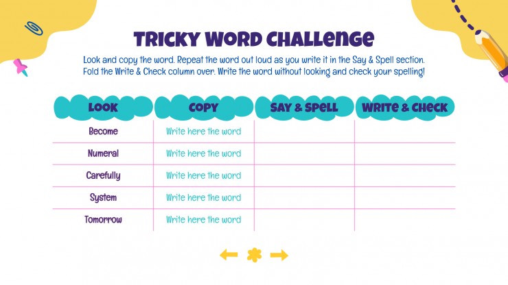Cool Melly Daily Activities presentation template