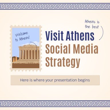Modelo de apresentação Visite Atenas - Estratégia para mídias sociais