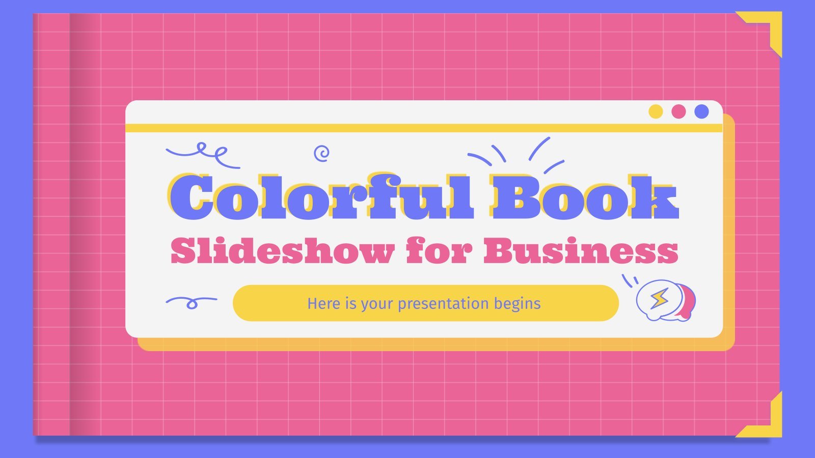 Colorful Book Slideshow for Business presentation template 