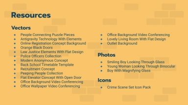 Investigation Game presentation template