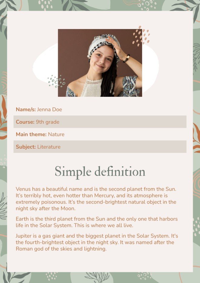 Abstract Boho Ethics & Values Booklet Google Slides & PPT