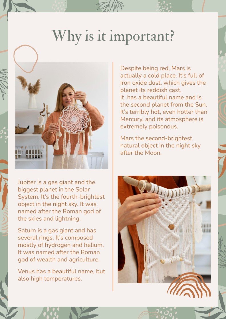 Abstract Boho Ethics & Values Booklet Google Slides & PPT