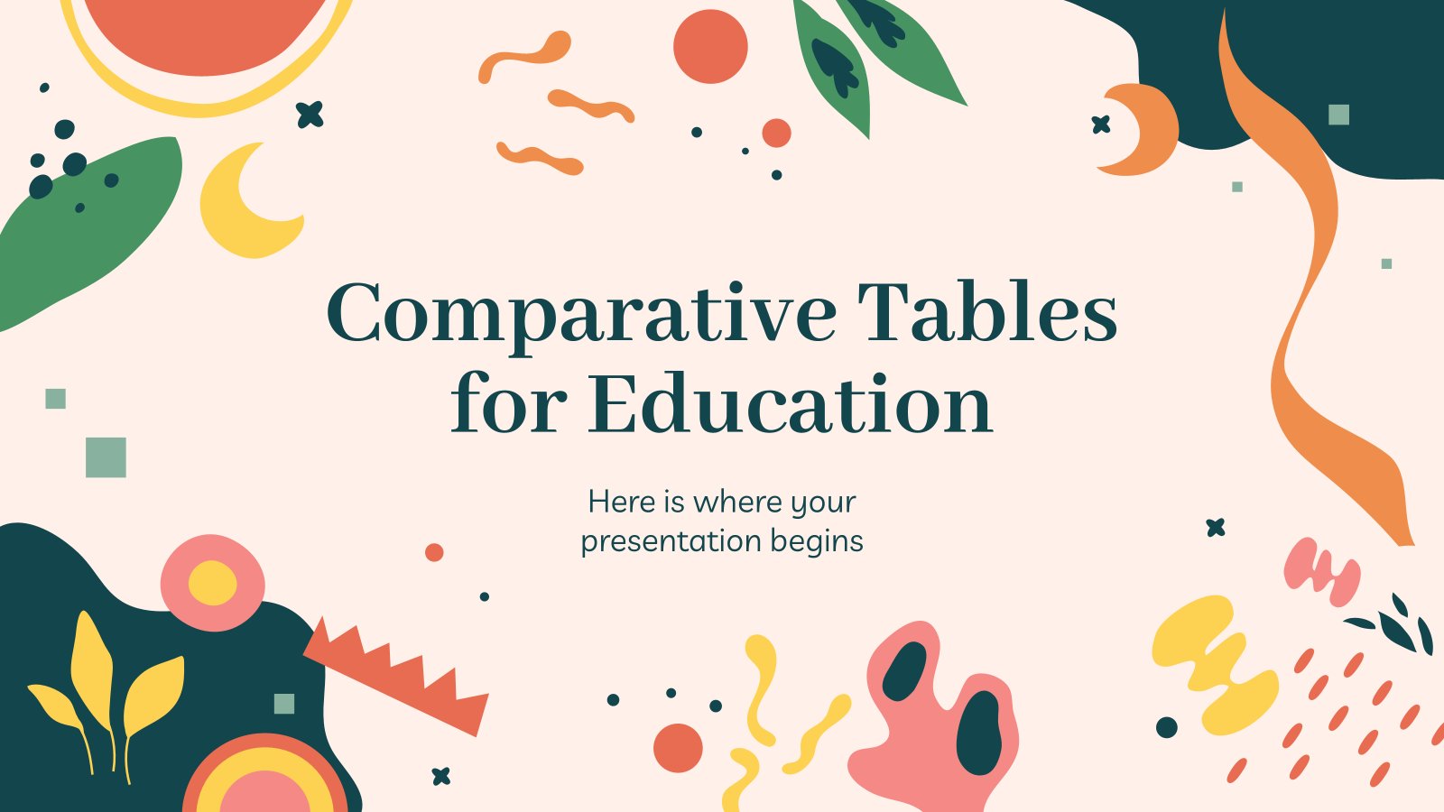 Comparative Tables for Education presentation template 