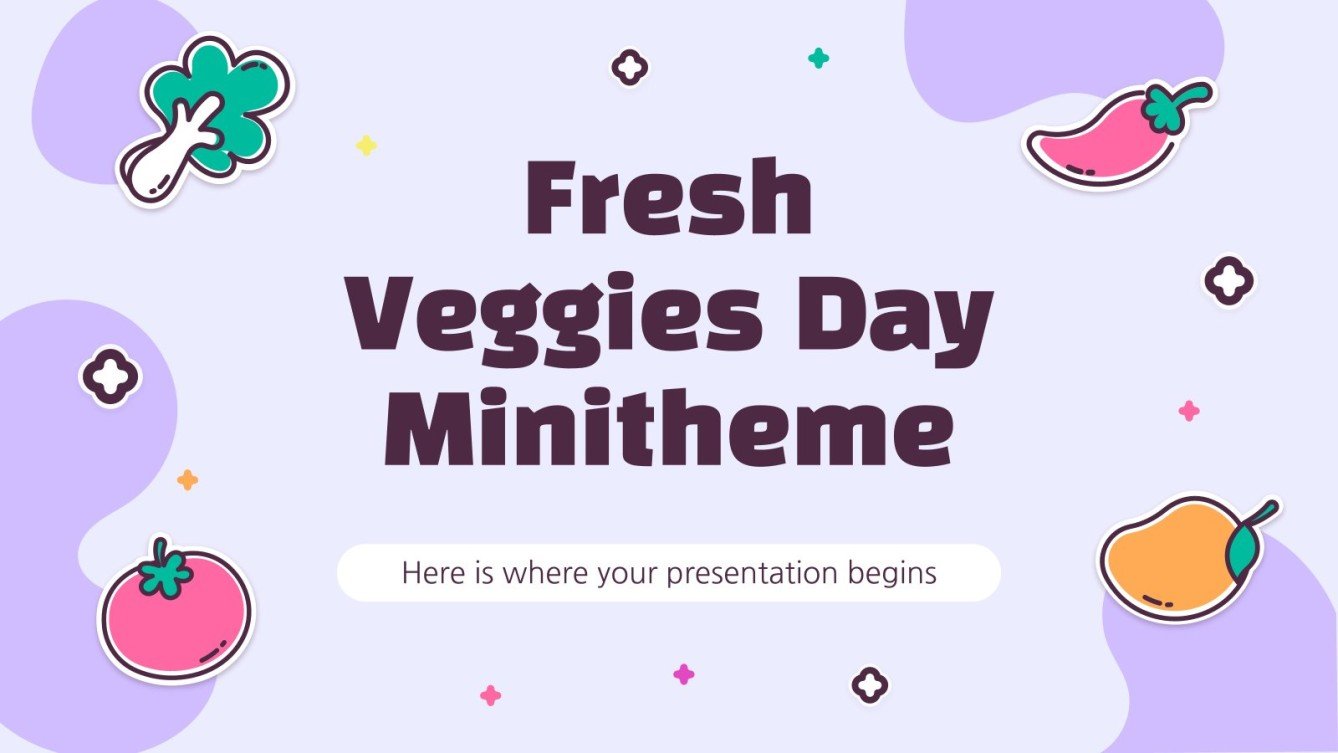 Plantillas gratuitas de Google Slides y PowerPoint sobre verduras