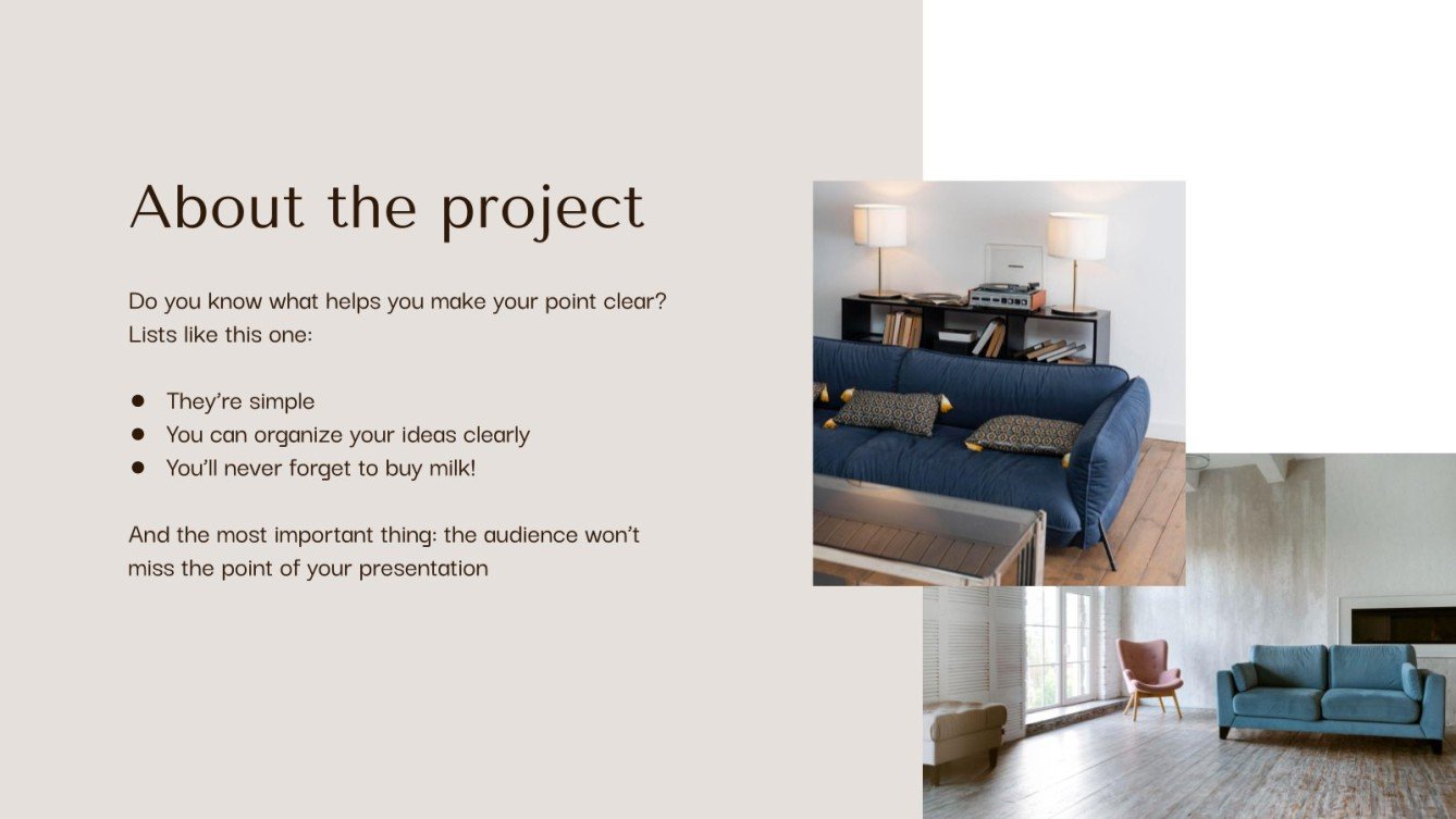 Interior Design Project Proposal Google Slides & PPT
