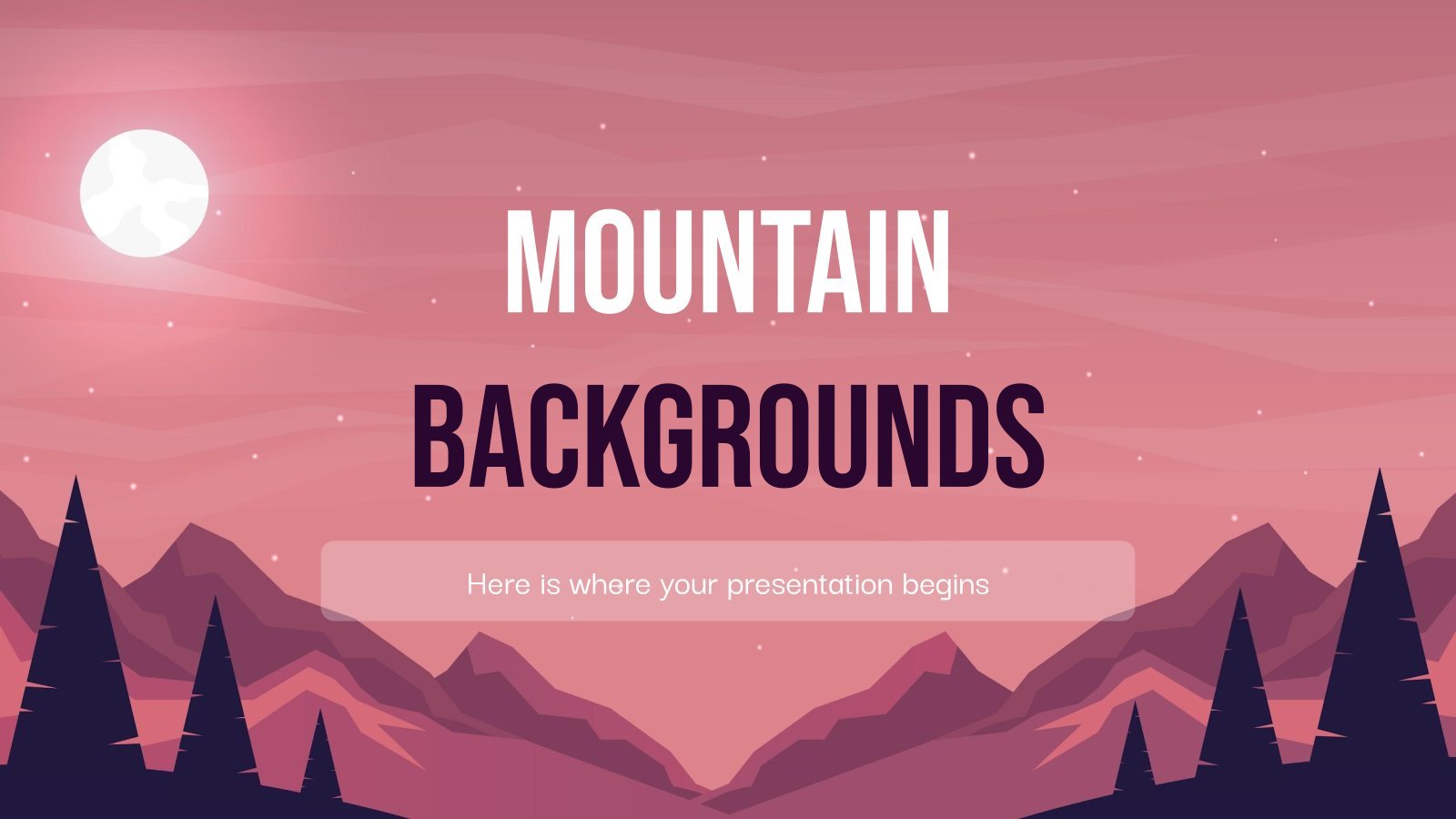 Mountain Backgrounds presentation template 