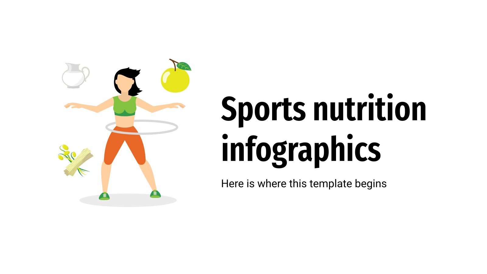 Plantilla de presentación Infografías de nutrición deportiva