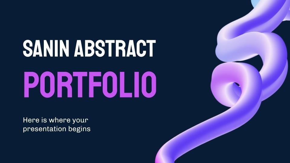Sanin abstraktes Portfolio Präsentationsvorlage