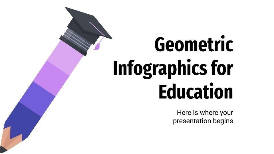 Geometrische Infografiken für die Bildung Präsentationsvorlage